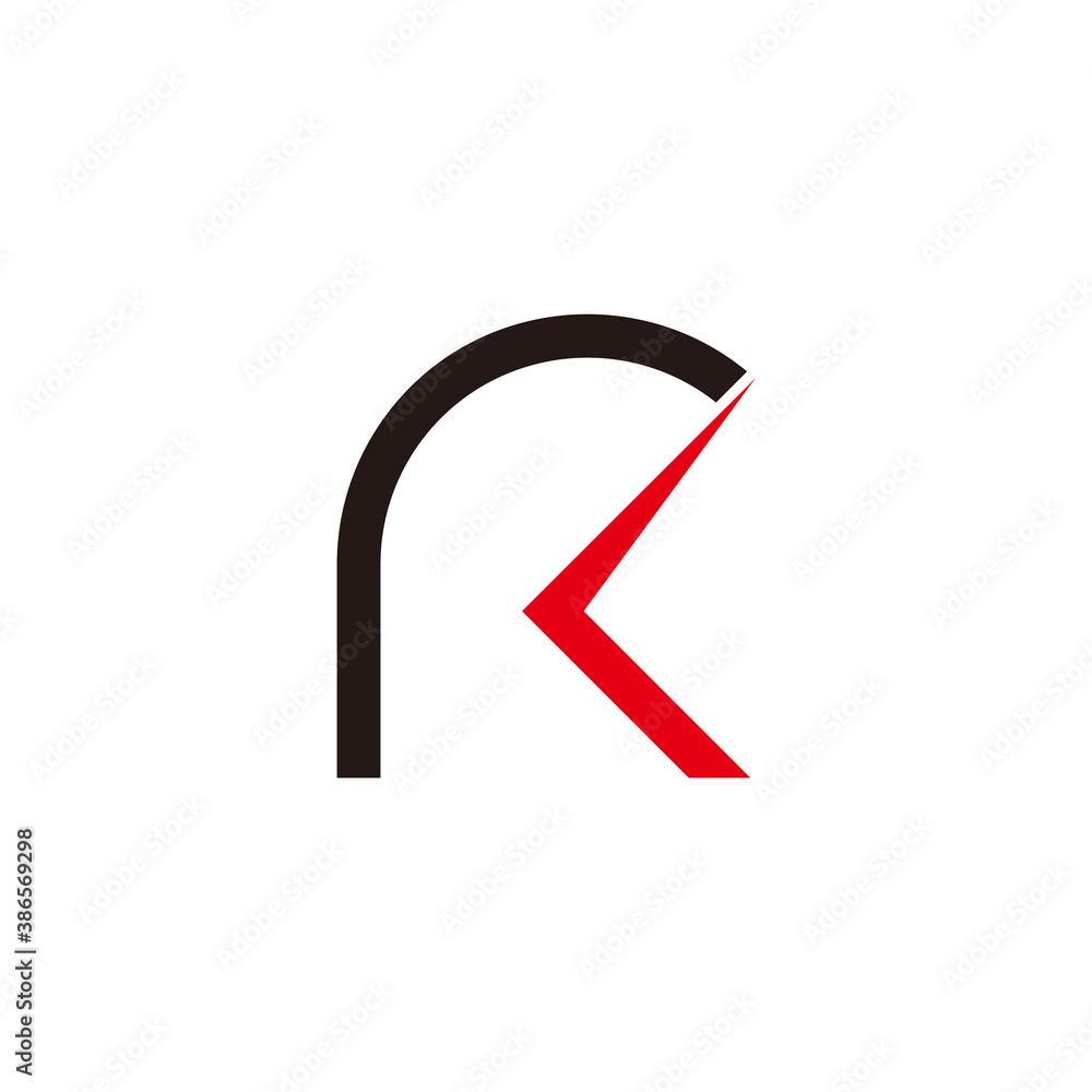 letter rk simple arrow line logo vector letter rk simple arrow line logo vector