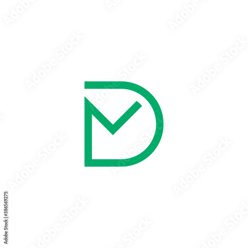 Free Download abstract letter md simple geometric line logo vector - GFXLoad