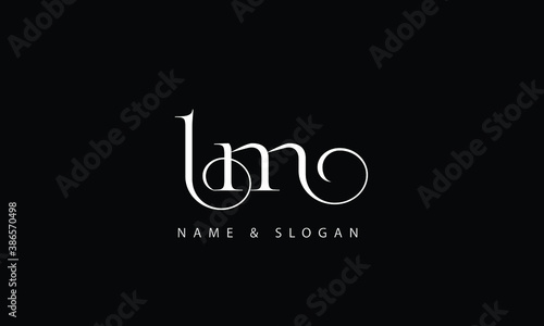 LM, ML, L, M abstract letters logo monogram