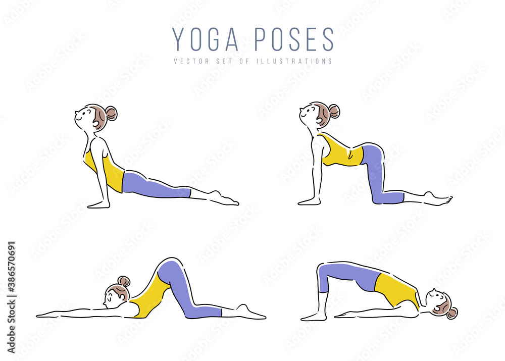 イラスト素材 女性 ヨガ ポーズ セット バリエーション Stock 일러스트레이션 Adobe Stock イラスト素材 女性 ヨガ ポーズ セット バリエーション Stock 일러스트레이션 Adobe Stock