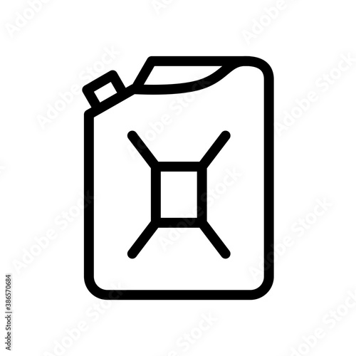 jerry can icon design. simple jerrycan vector outline