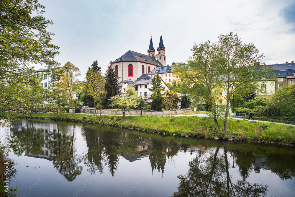 townscape of Hof in Bavaria