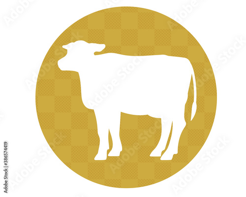 Illustration material of cow / Vector