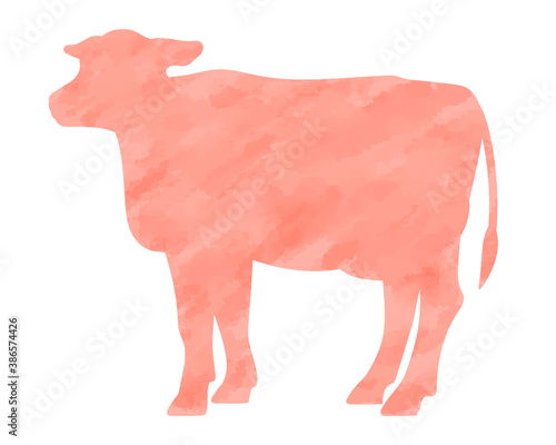 Illustration material of cow / Vector