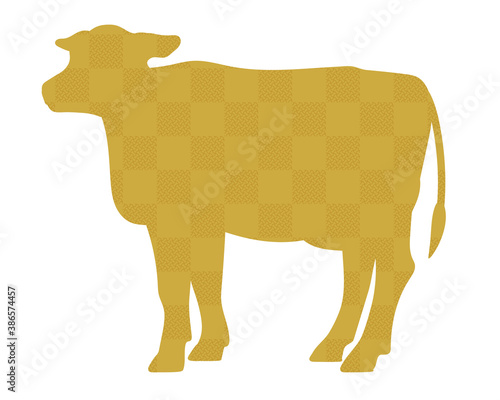 Illustration material of cow / Vector