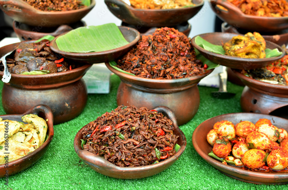 Spices in a bowl, indonesian traditional cuisine