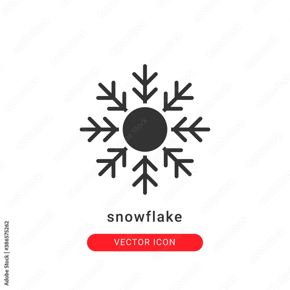 snowflake icon vector illustration. snowflake icon glyph design.
