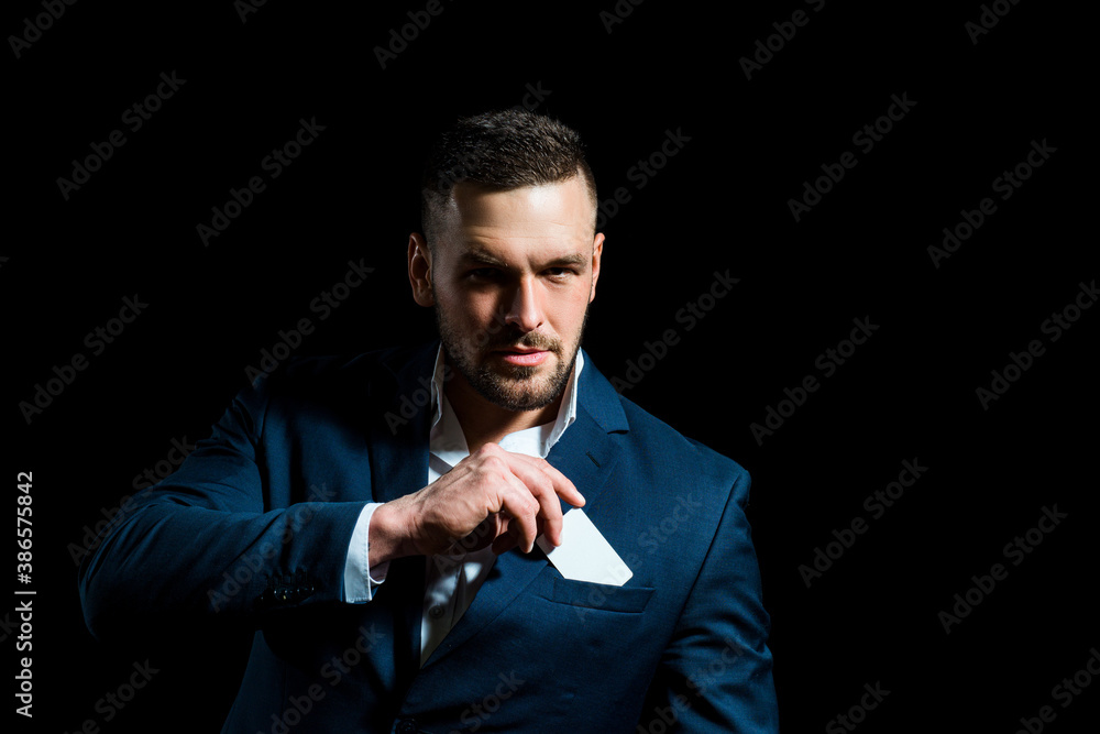 Business man with a credit card. Business man with a credit card.