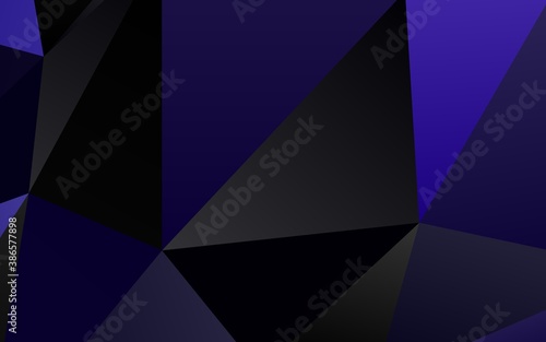 Dark Purple vector abstract polygonal cover. © Dmitry