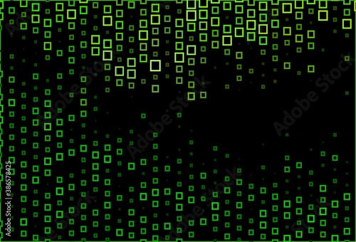 Dark Green vector backdrop with rhombus. © Dmitry