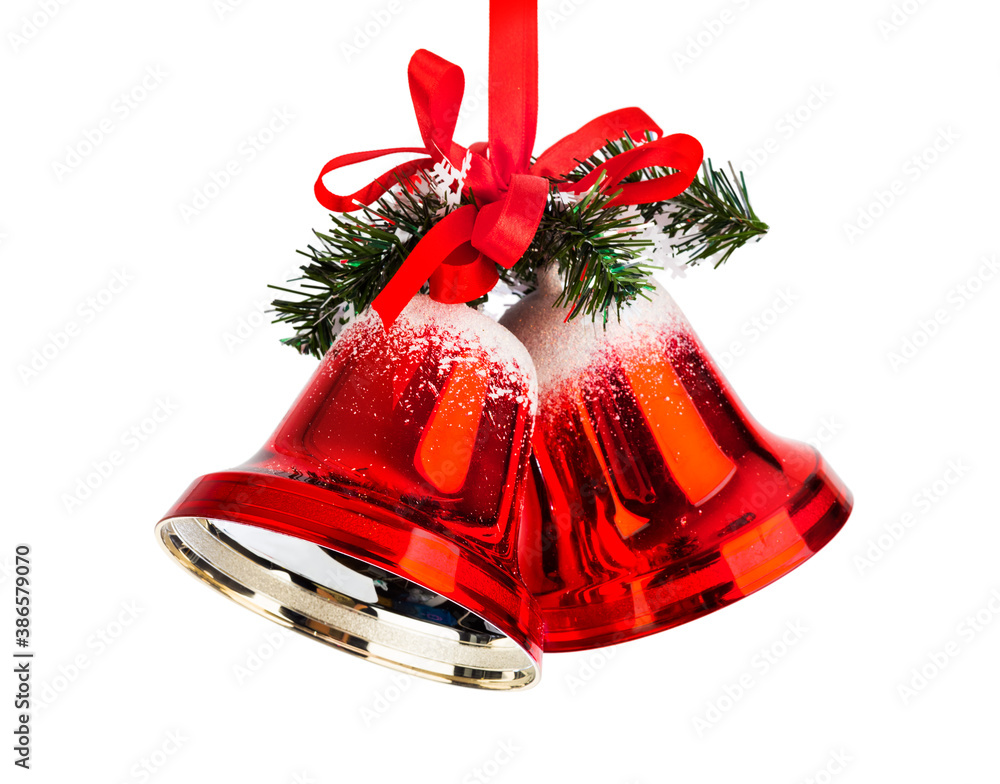 Christmas bells with a red bow