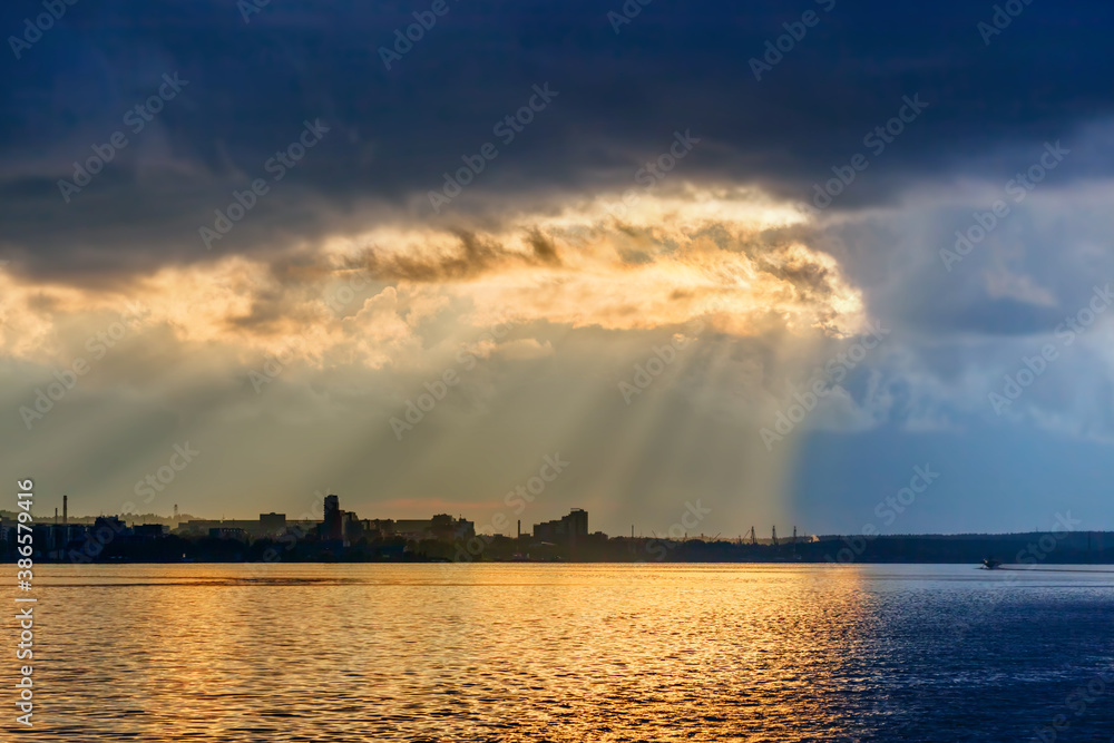 Sunset over the sea - nature background Sunset over the sea - nature background