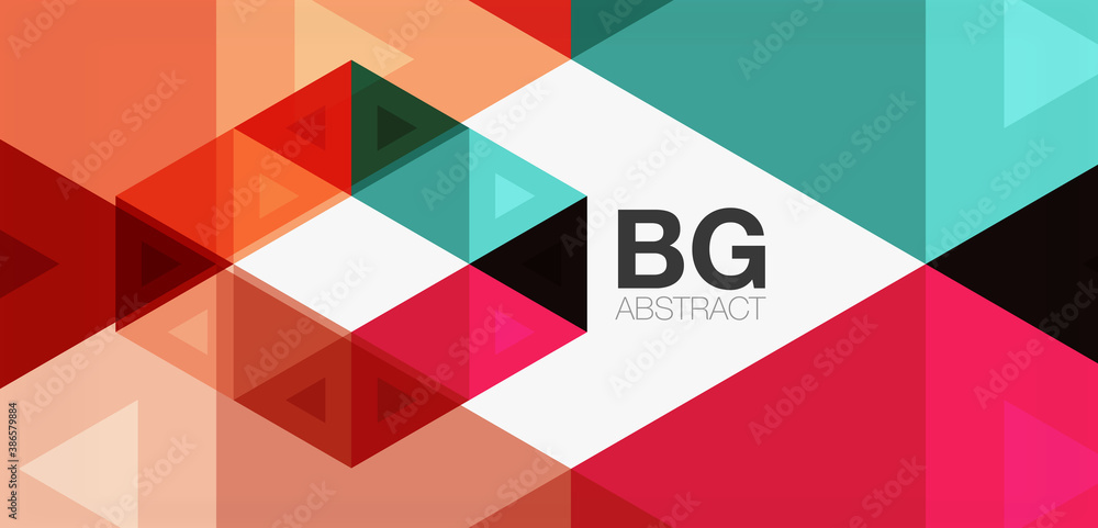 Mosaic triangle pattern abstract background for cover, banner, flyer and poster and other template