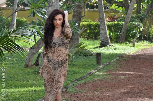 Portraits of young Asian Women Outdoors