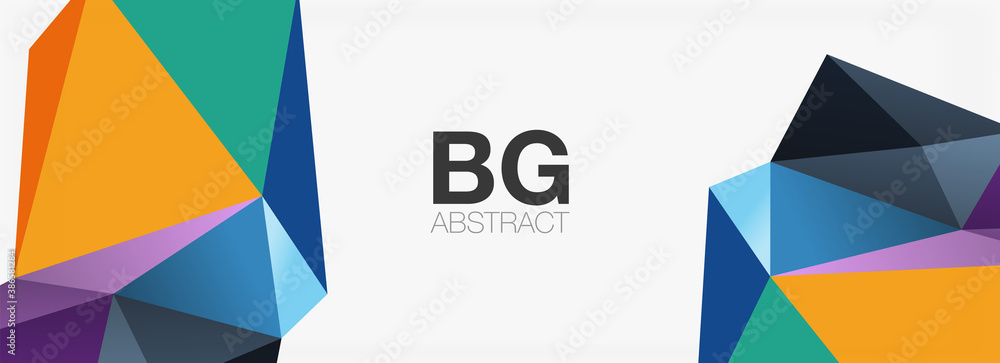 Obraz premium 3d mosaic abstract backgrounds, low poly shape geometric design