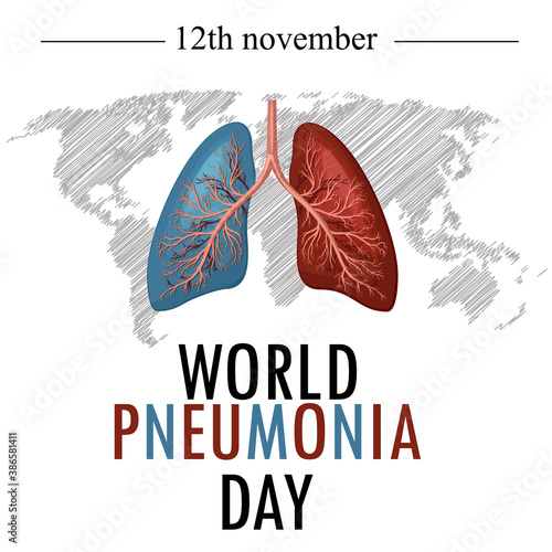 World Pneum Day 12 nov Vector ill