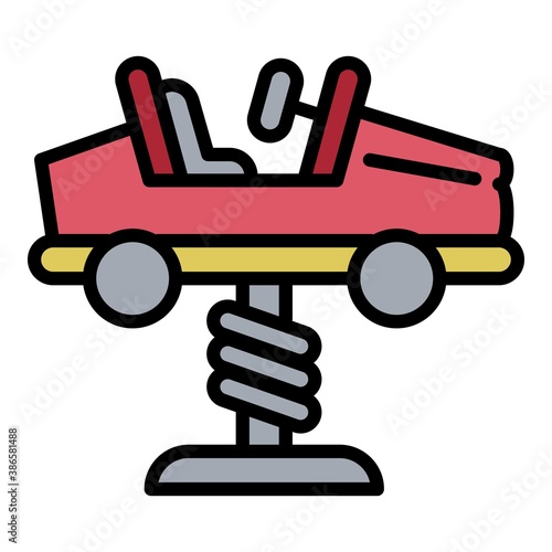 Car spring rider icon. Outline car spring rider vector icon for web design isolated on white background