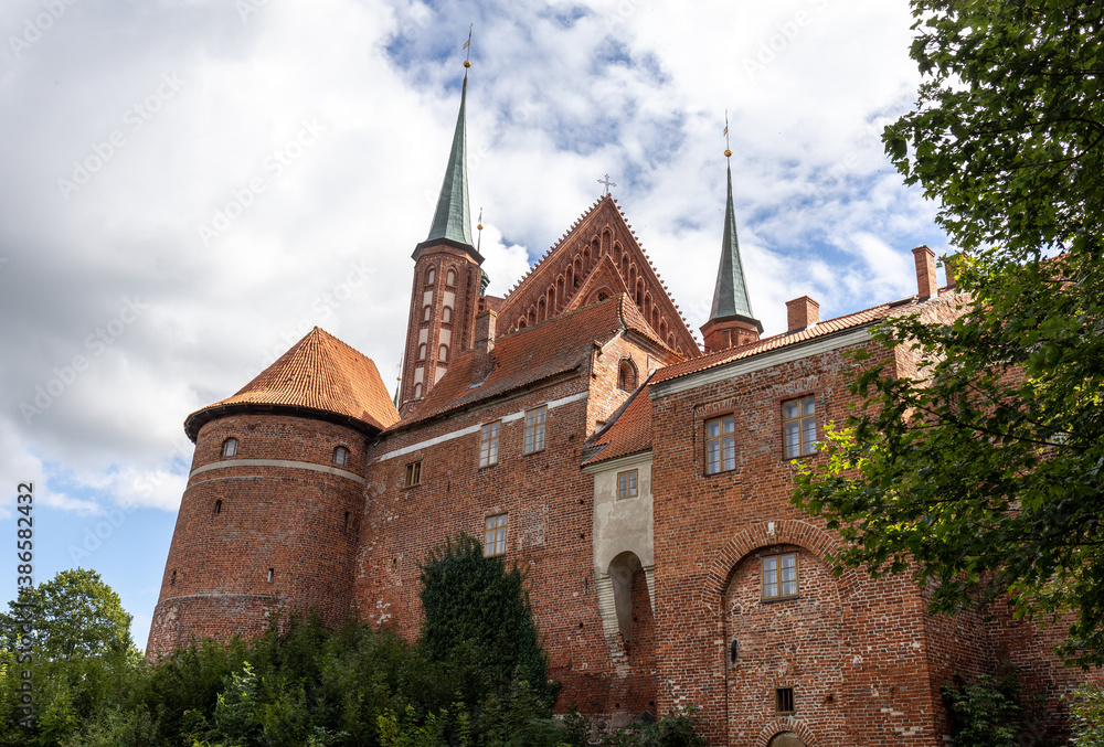 Fototapeta premium Frombork Cathedral hill, a place where he worked Copernicus. Poland