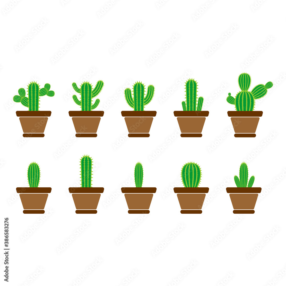 Fototapeta premium cactus plant icon vector symbol