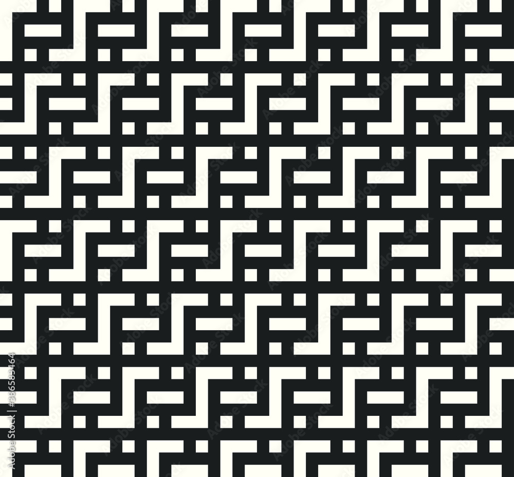 Geometric black and white pattern pixel art style. Isolated vector monochrome illustration. 8-bit. Design for stickers, logo, web and mobile app. Geometric black and white pattern pixel art style. Isolated vector monochrome illustration. 8-bit. Design for stickers, logo, web and mobile app.