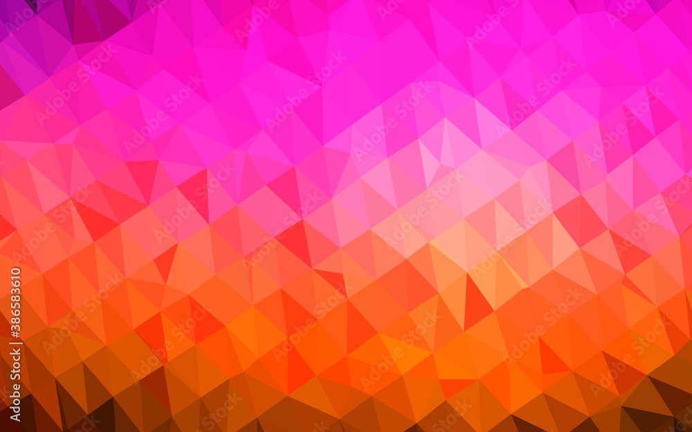 Obraz premium Dark Pink, Yellow vector abstract mosaic backdrop.