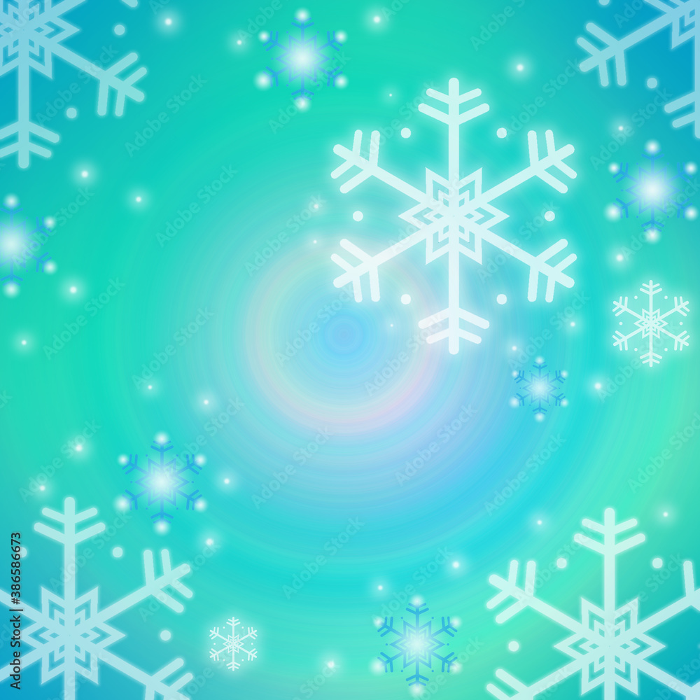 Multiple color Christmas Background and White and Blue Snowflakes. Christmas day concept. Multiple color Christmas Background and White and Blue Snowflakes. Christmas day concept.