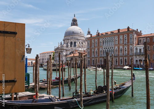 Venice with famous gondolas at day, Italy photo