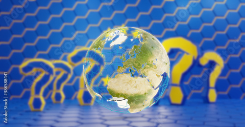 design of Europe 3d-illustr...