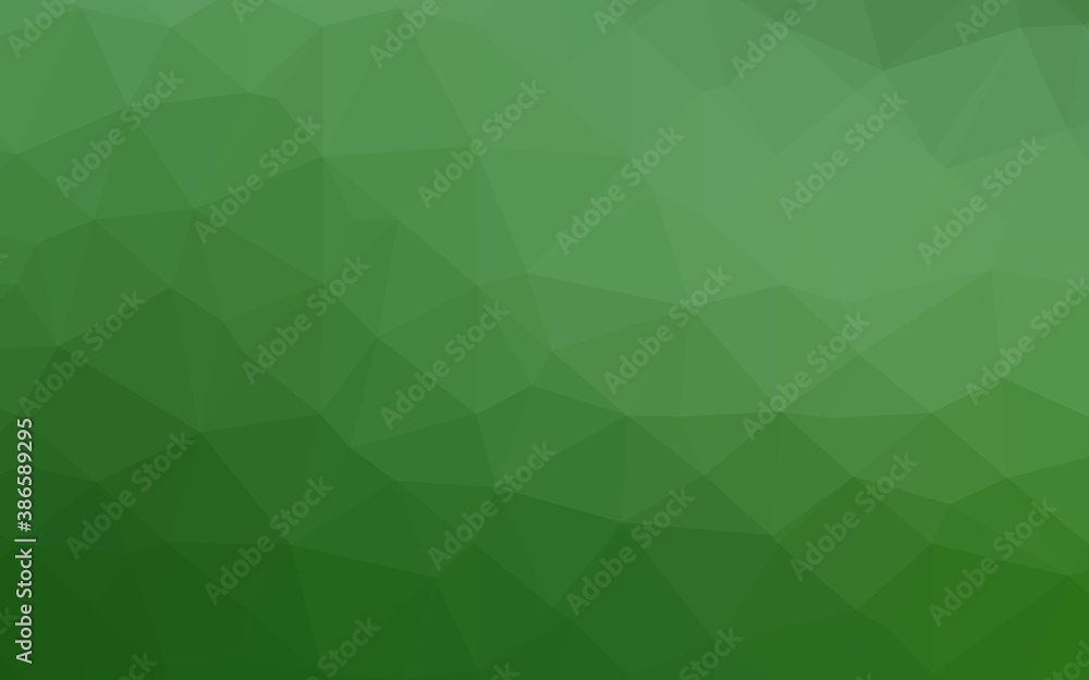 Fototapeta premium Light Green vector triangle mosaic cover.