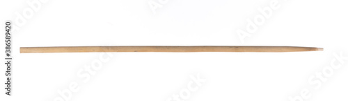 sharp wooden stick isolated on white background photo