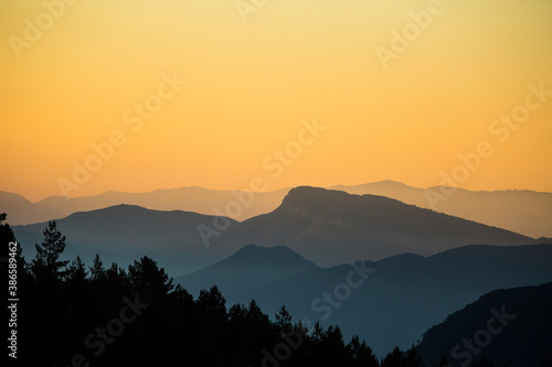Summer sunrise in Pedraforca mountain, Barcelona, Catalonia, northern Spain. Europe © Alberto Gonzalez 