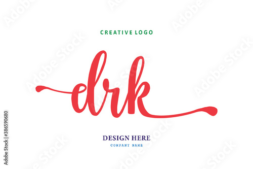 DRK lettering logo is simple, easy to understand and authoritativePrint