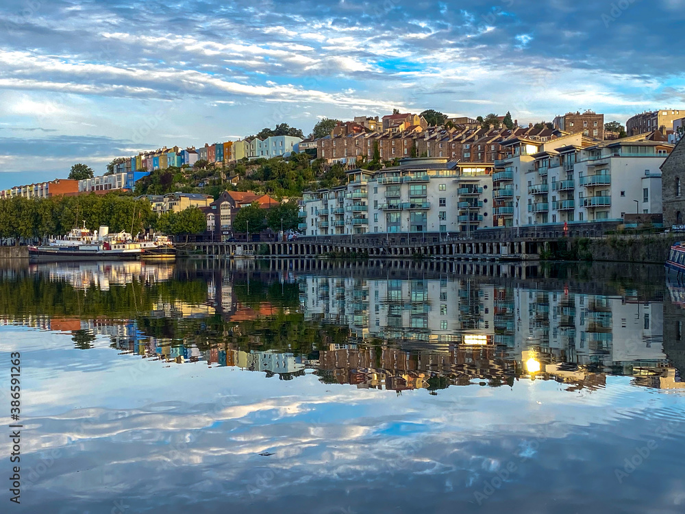 Morning reflection at the Bristol Floating Harbour