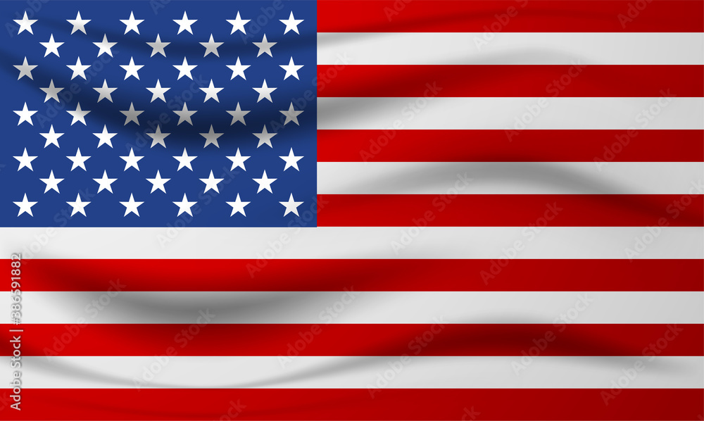 Fototapeta premium United States Flag Vector Closeup Illustration 