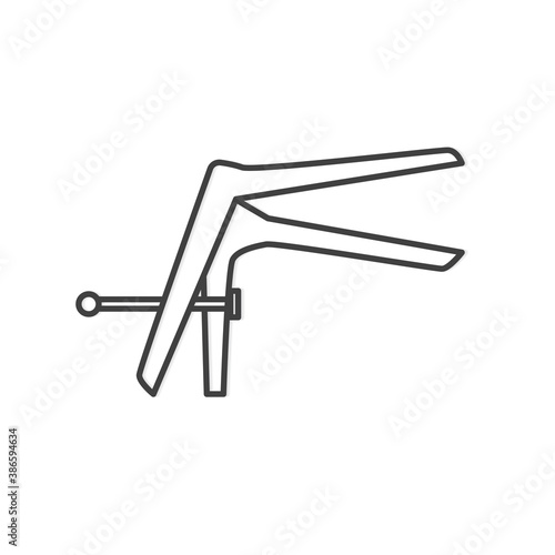 gynecological speculum icon- vector illustration photo