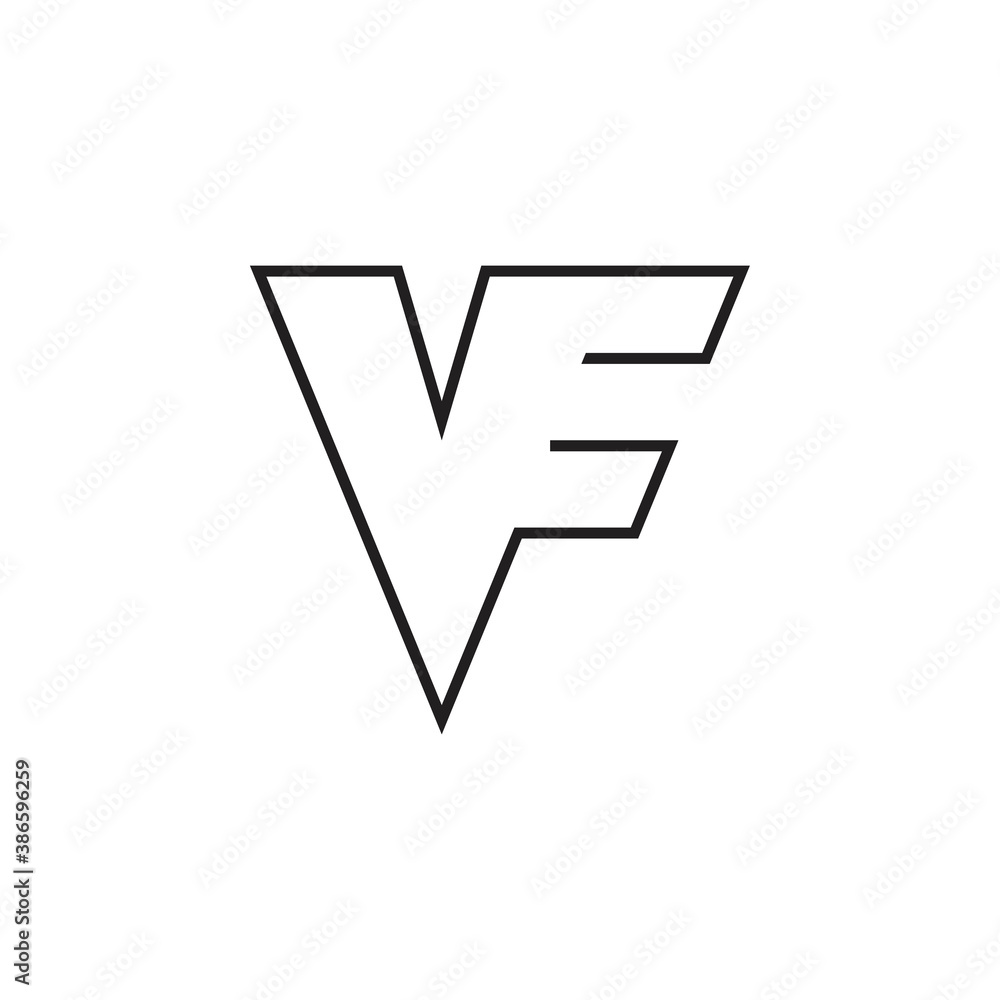 VF letter logo design vector VF letter logo design vector