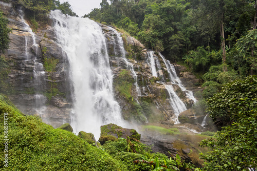 Wachirathan Waterfall at Doi Inthanon National Park  Mae Chaem District  Chiang Mai Province  Thailand.