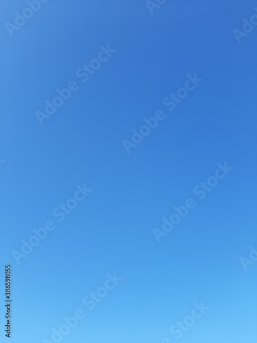 empty light blue sky background 
