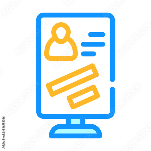 citylight banner with candidate color icon vector illustration