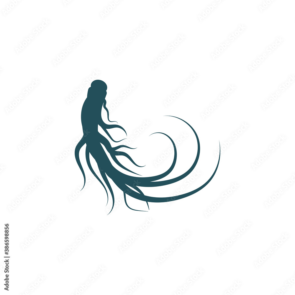 Ginseng Wave Logo Template vector symbol Ginseng Wave Logo Template vector symbol