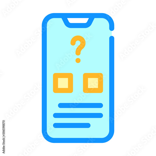 electronic voting color icon vector illustration sign