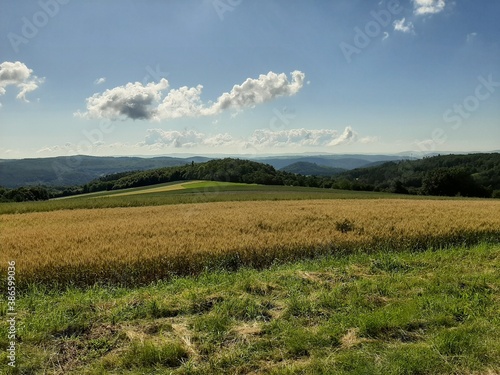 czech hilly landscape for hiking