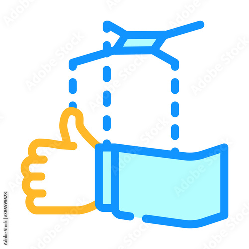 political puppet color icon vector illustration sign