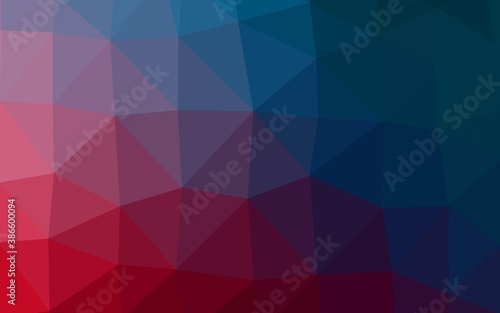 Dark Blue, Red vector abstract mosaic pattern.