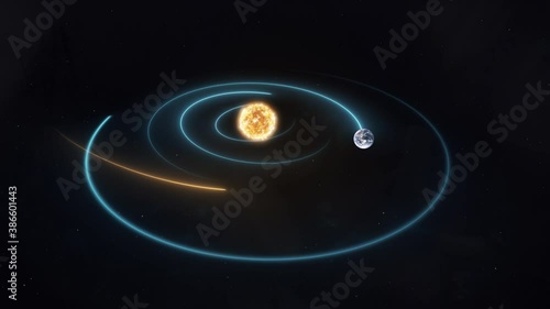 Stylized Holographic Asteroid Impact on Earth