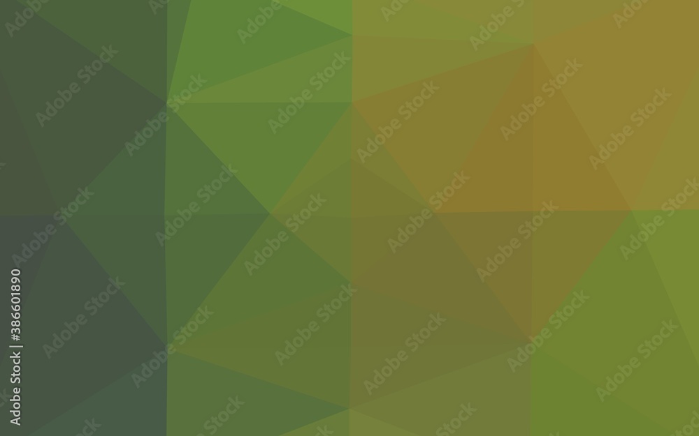 Fototapeta premium Light Green, Yellow vector blurry triangle template.