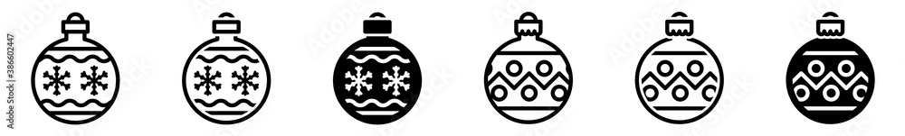 Fototapeta premium Christmas Ball Icon | Vector Isolated