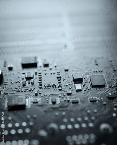 the modern computer main (circuit) board technology background