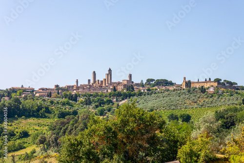 panorama of the city of San Gimignano with its towers