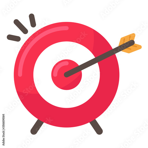 Target icon An arrow that is placed in the middle of the target. Business goal concept. © anuwat